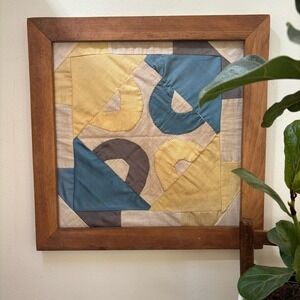 Vintage Framed handmade quilt